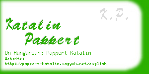 katalin pappert business card